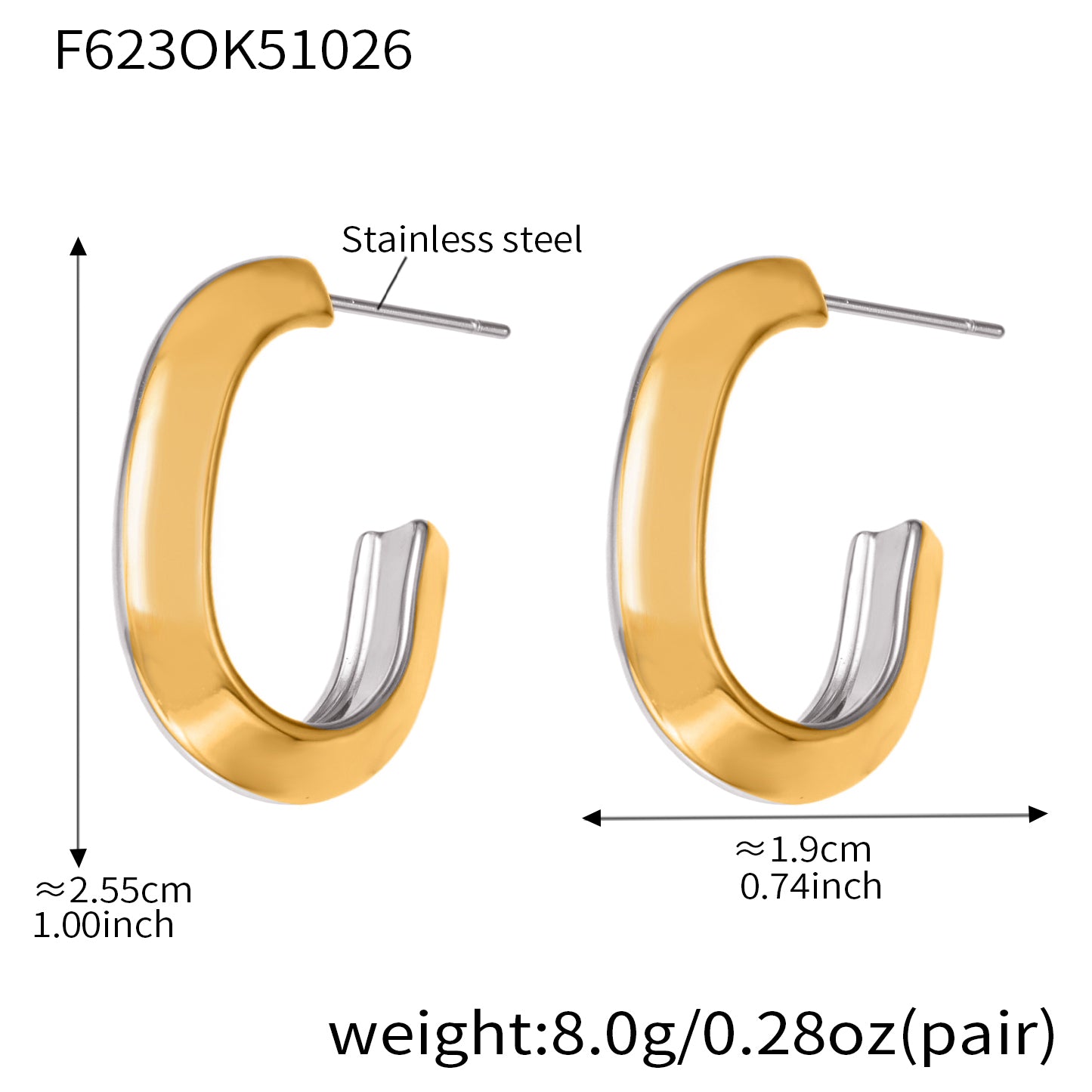 Eternal Flow Stainless Steel Earrings