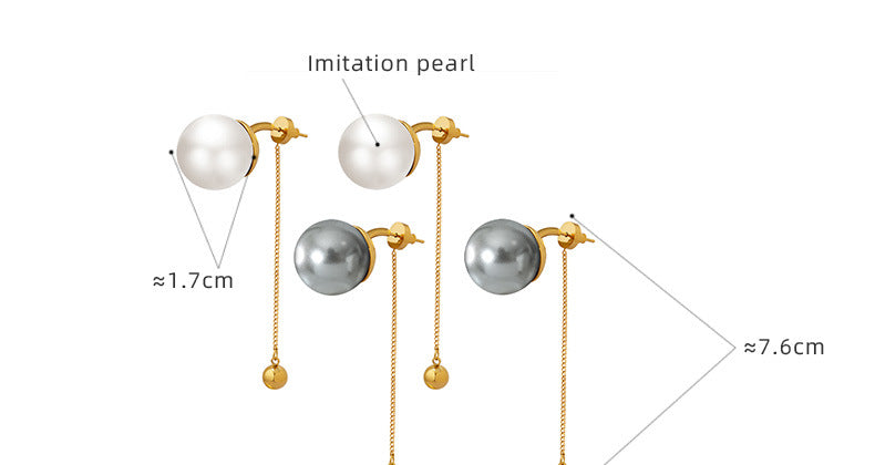 Pendientes de flecos de diseñador con detalles de perlas