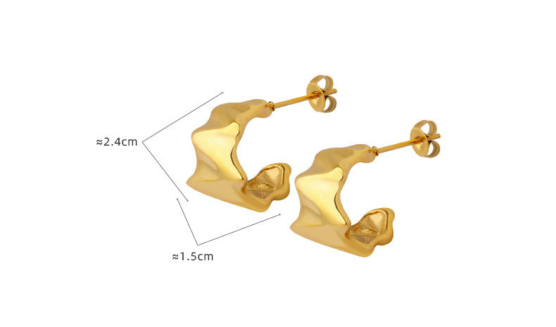 Pendientes geométricos irregulares de acero inoxidable con diseño de nicho