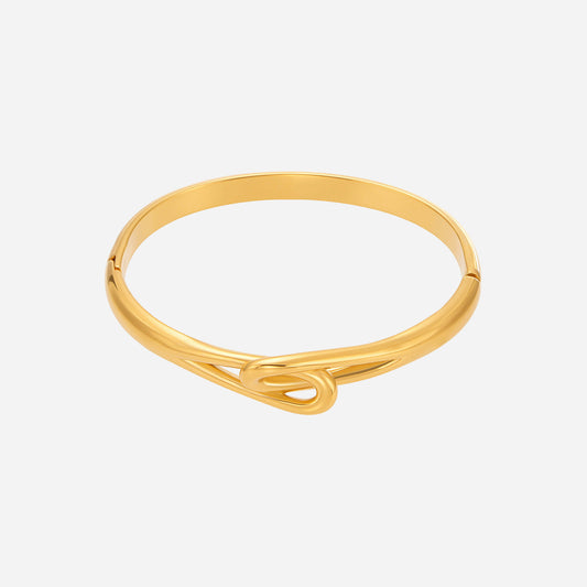 Brazalete con hebilla de acero inoxidable chapado en oro