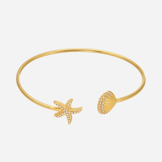 Brazalete de acero inoxidable estilo festivo de moda