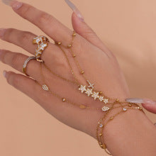 18k Gold Plated Women's Bracelet Stainless Steel With Zircon (Praise)
