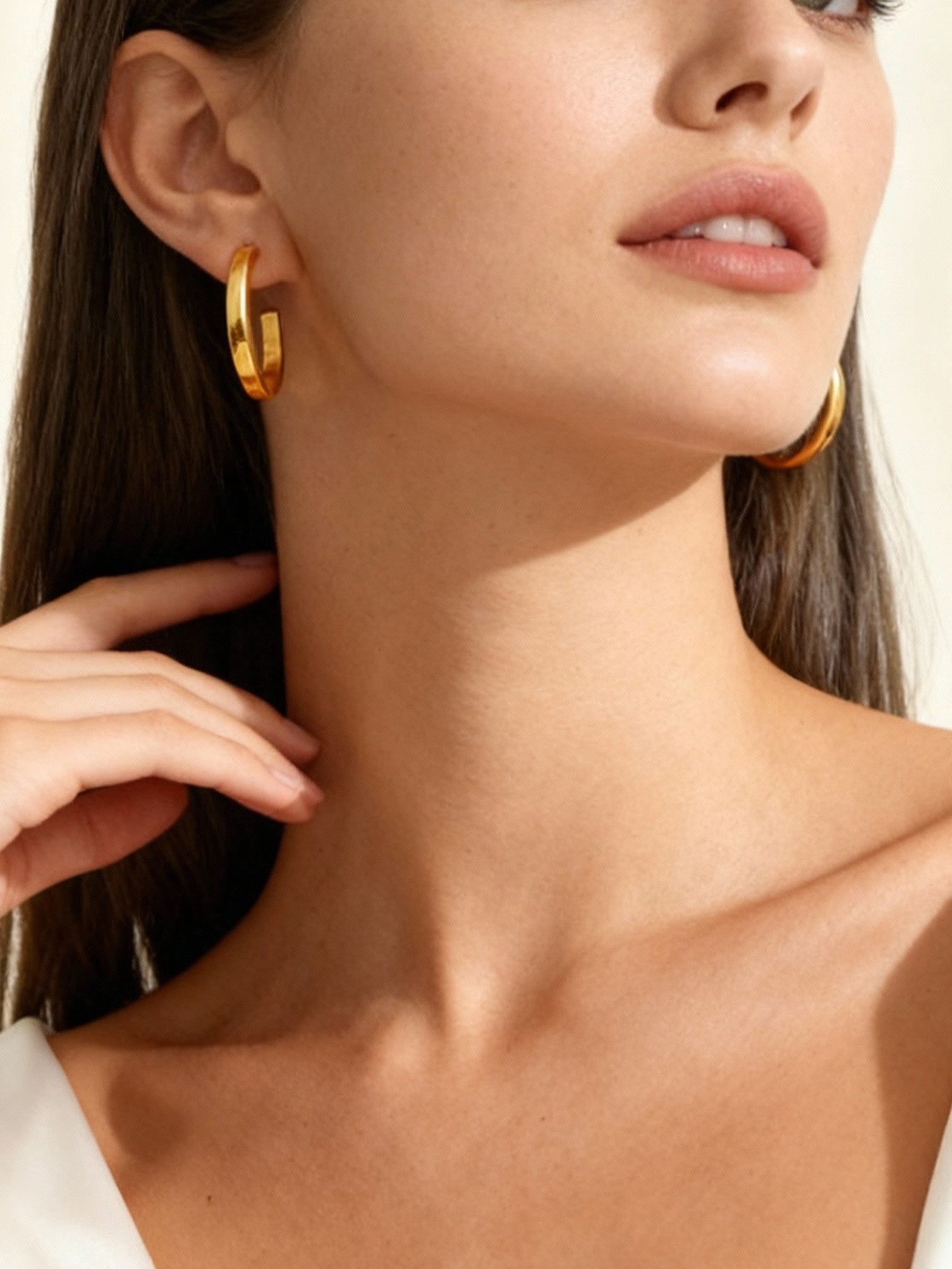 C-shaped open earrings magazine style all-match style - high-end geometric earrings