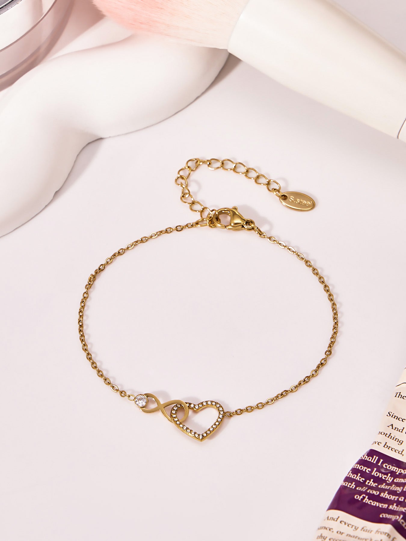 Glowing Affection Stainless Steel Zircon Bracelet