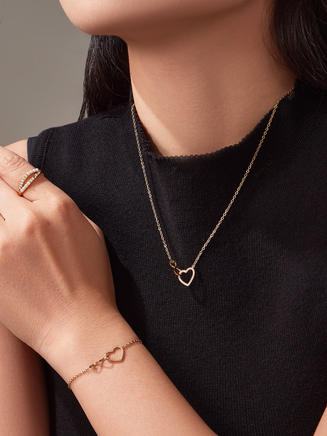Glowing Affection Stainless Steel Zircon Bracelet