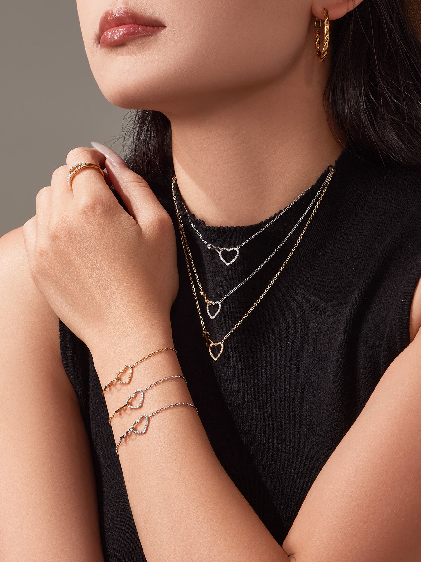 Glowing Affection Stainless Steel Zircon Bracelet