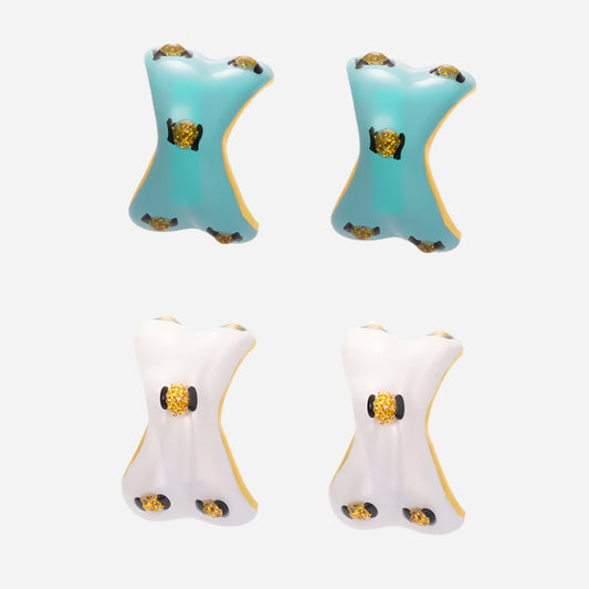 Pendientes esmaltados con peso