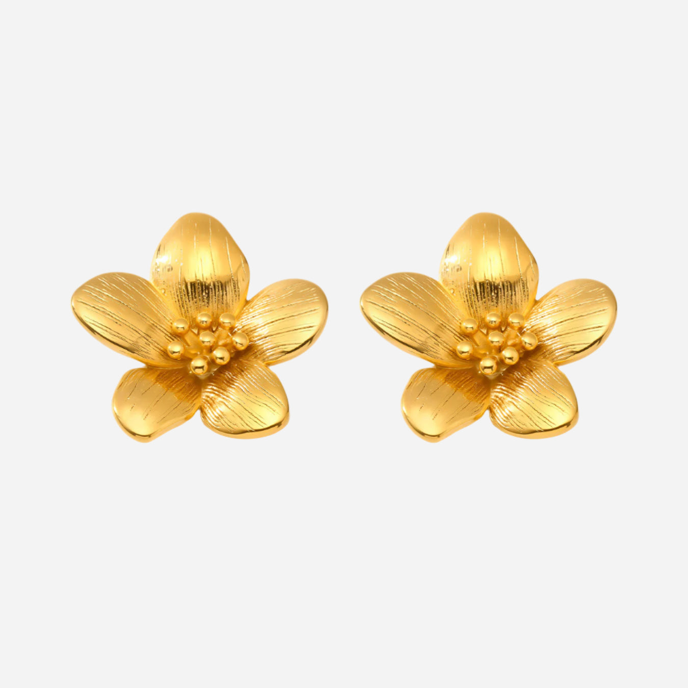 Gold Flower Earrings
