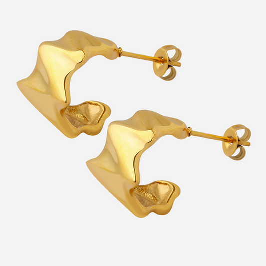 Pendientes geométricos irregulares de acero inoxidable con diseño de nicho