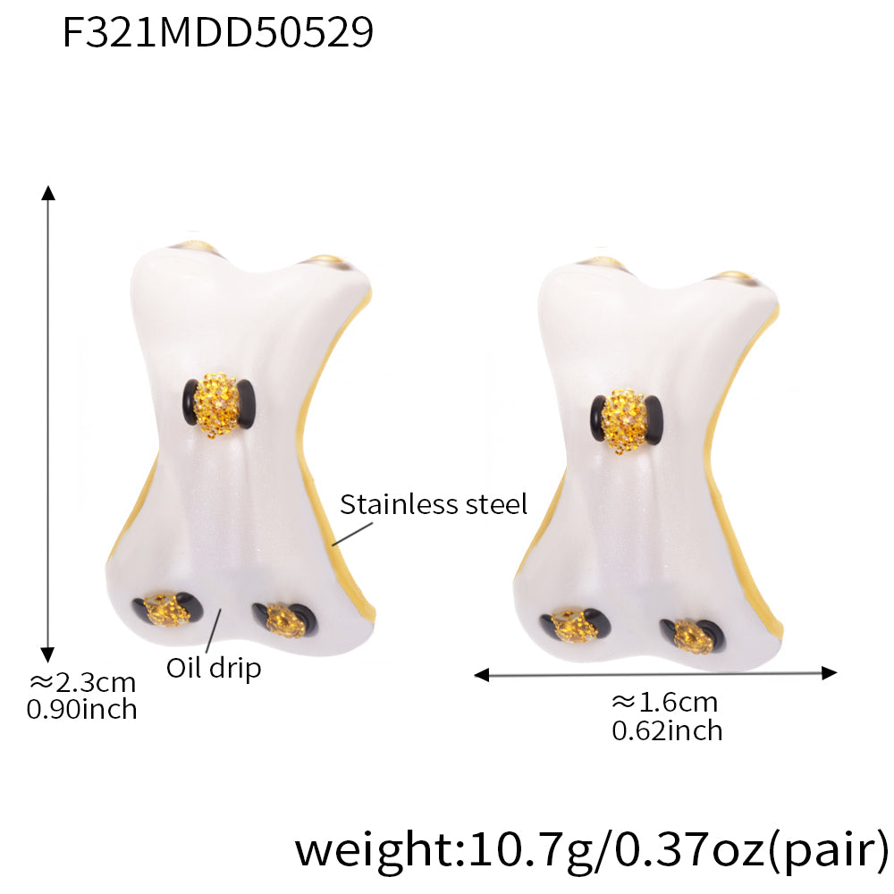 Pendientes esmaltados con peso