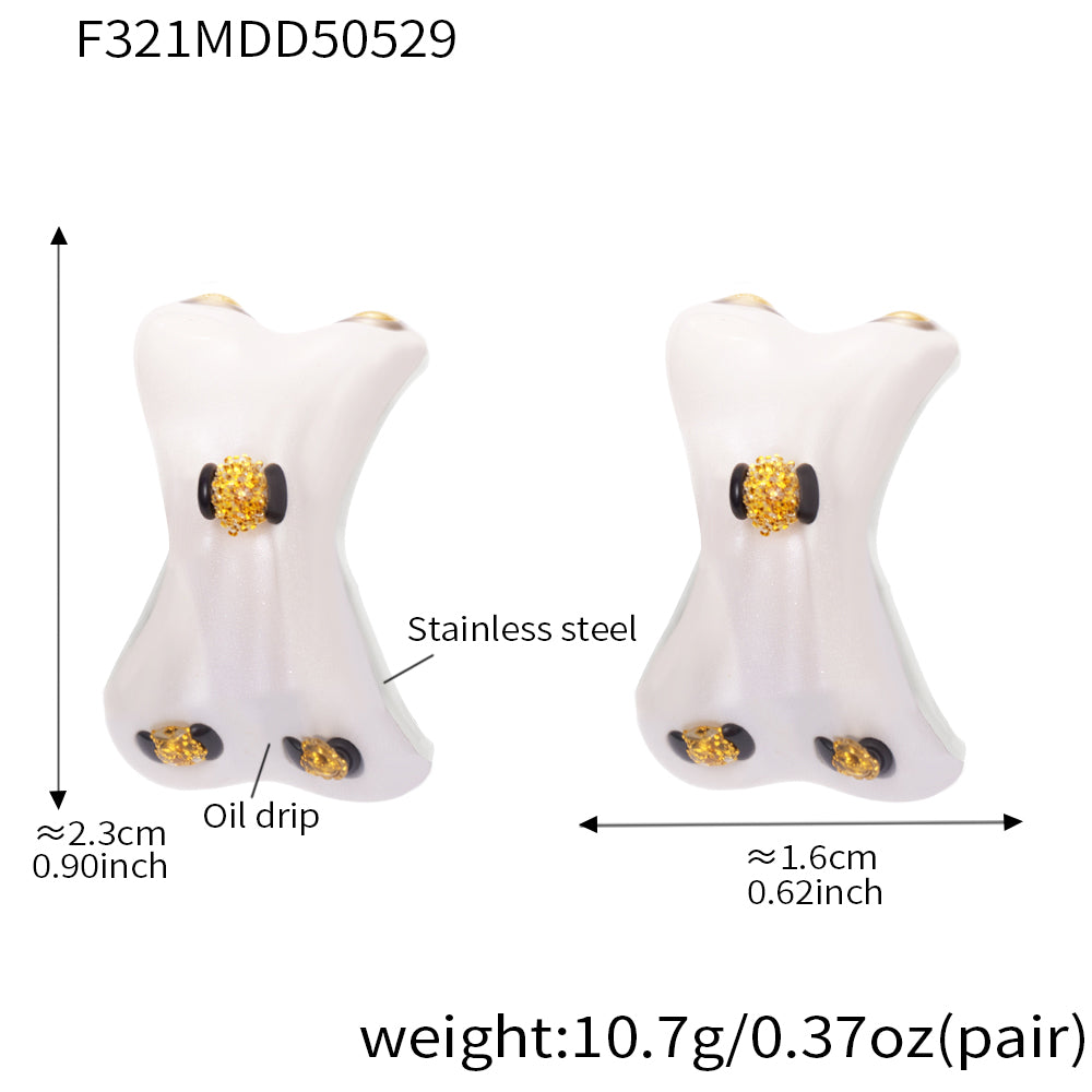 Pendientes esmaltados con peso