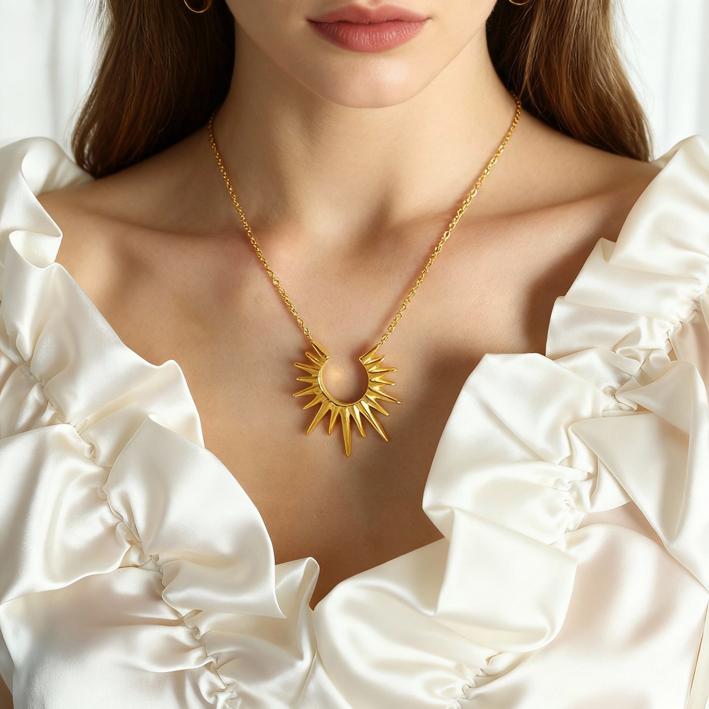 Geometric Radiant Pendant Necklaces