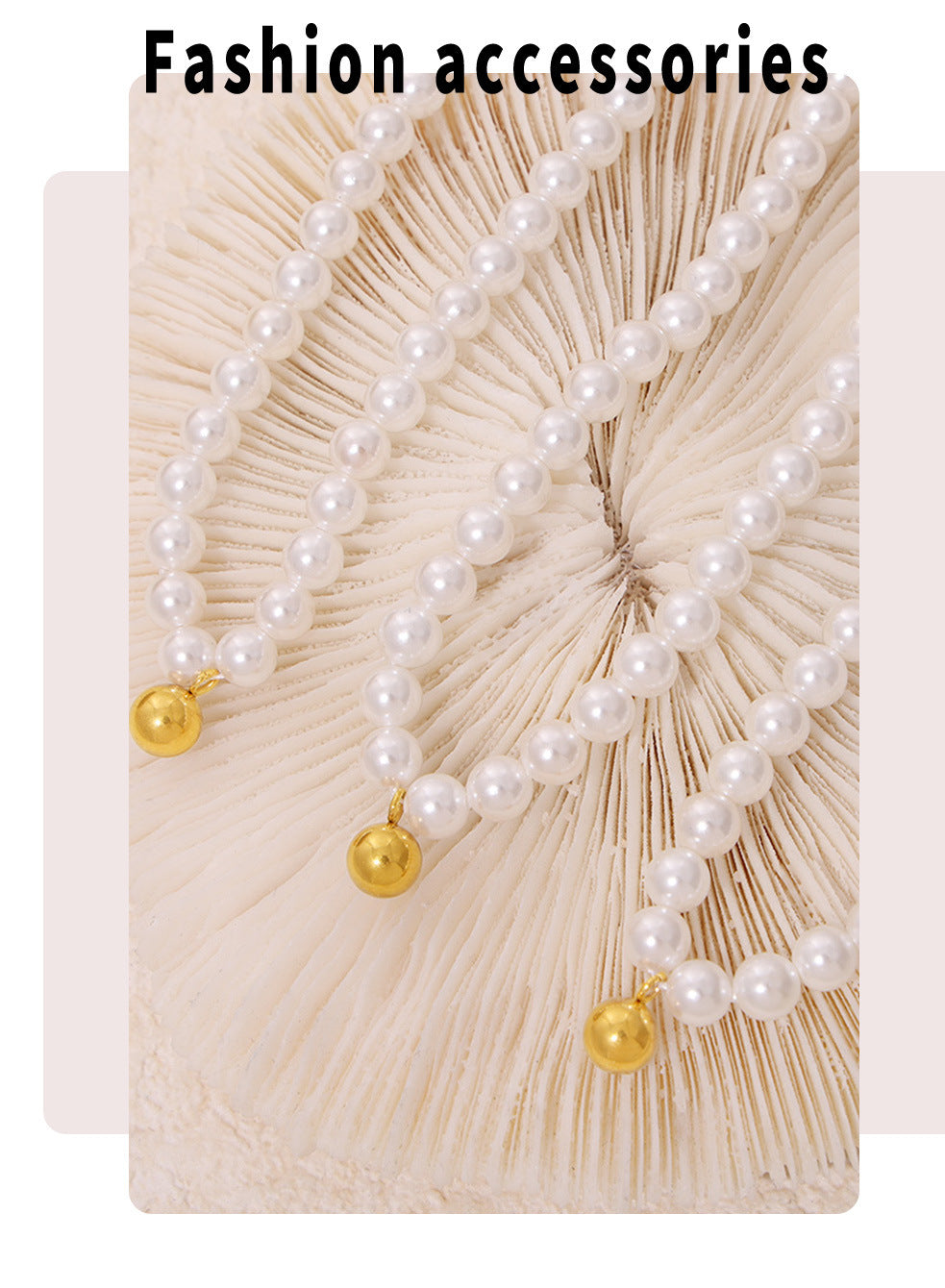 Collar y pulsera de cuentas de concha barroca de moda