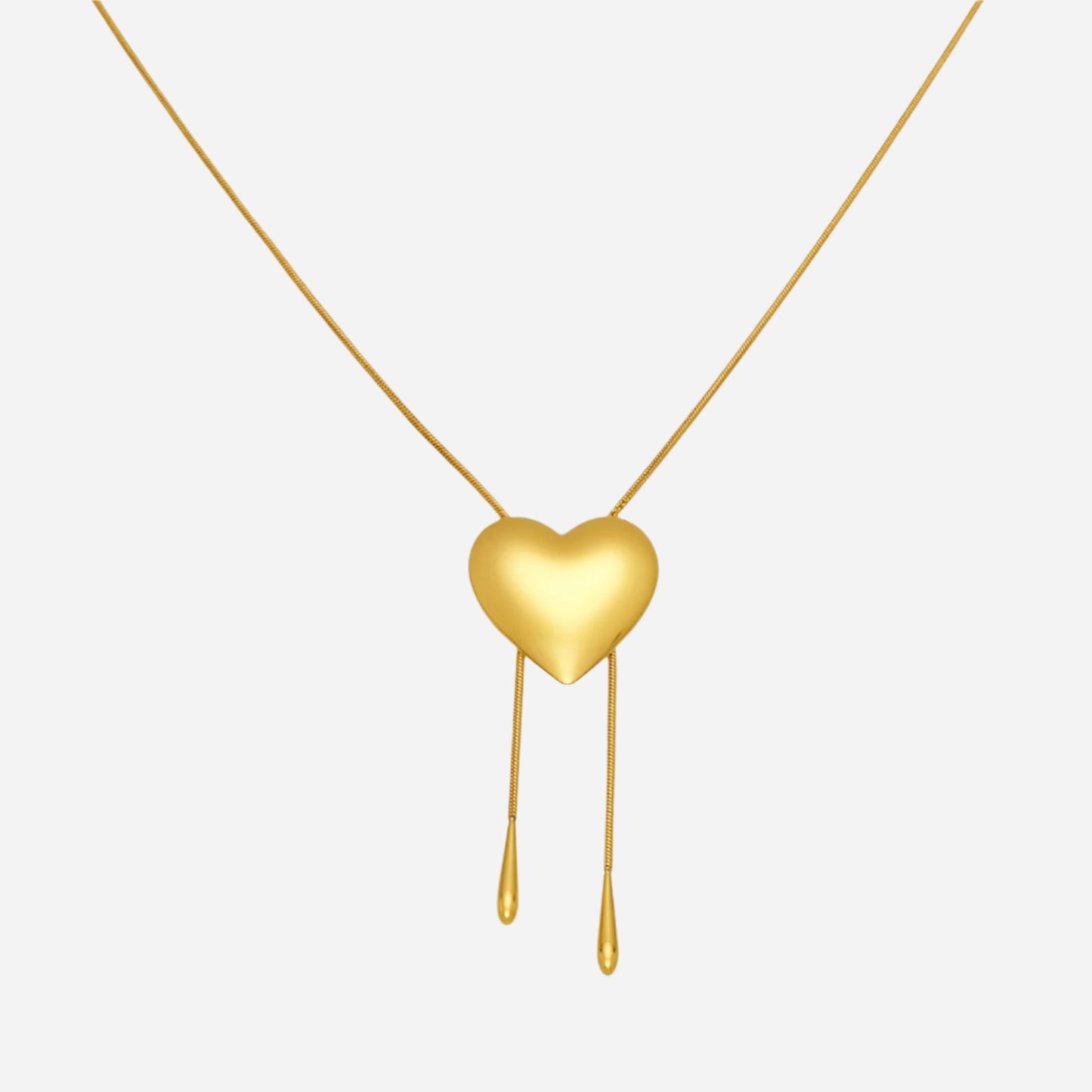 Collar de cadena de suéter con hueso de serpiente Love Pull de acero inoxidable