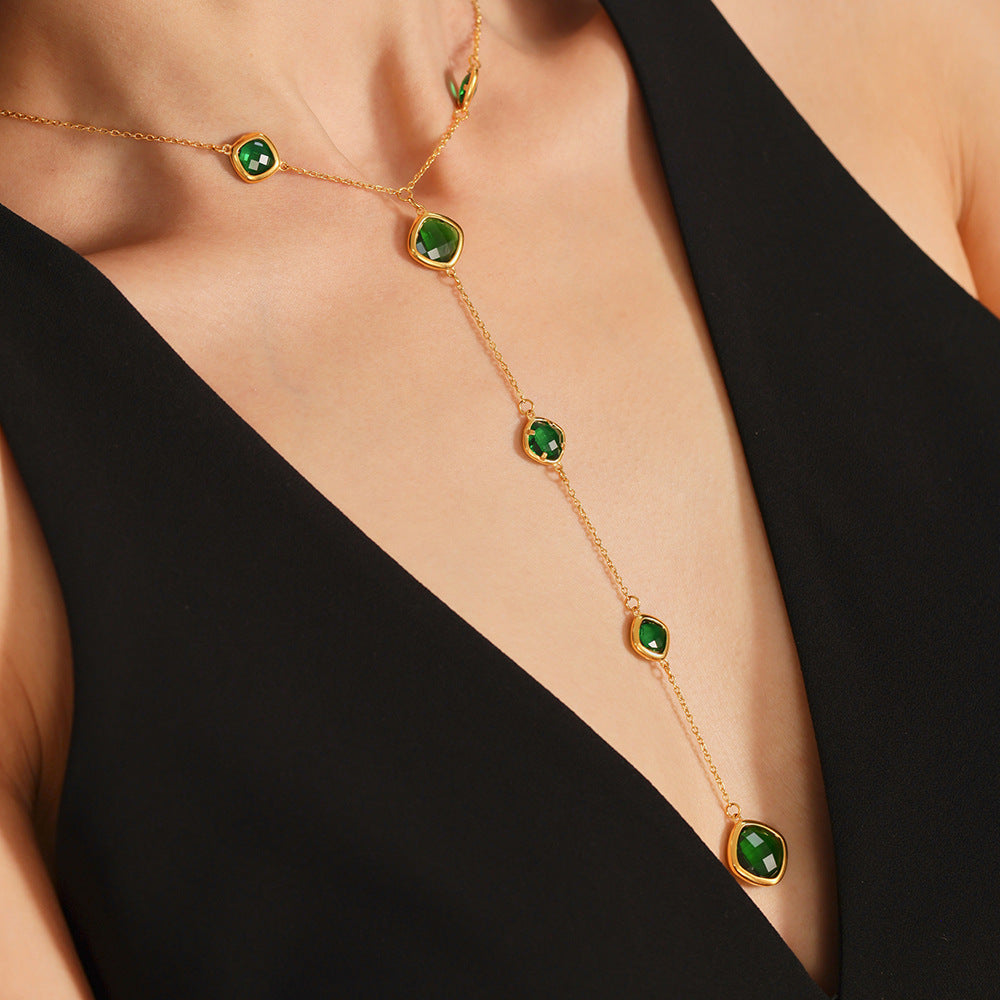 Collar con dije de aurora de cristal marino | Joyería de playa bohemia para mujer 