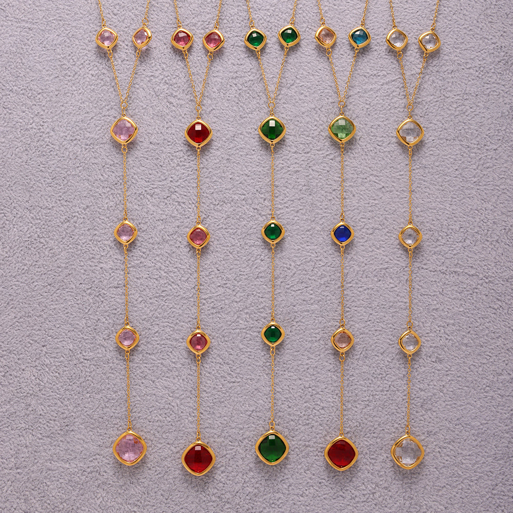 Collar con dije de aurora de cristal marino | Joyería de playa bohemia para mujer 
