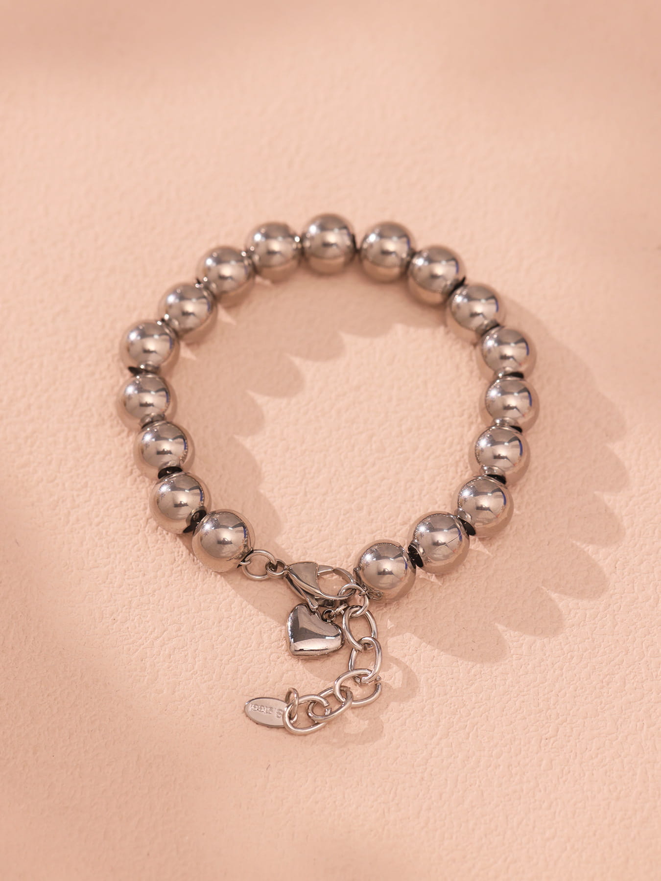 Pulsera de cuentas doradas | Joyería EuroChic de acero inoxidable con cadena