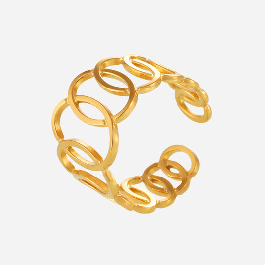 Anillo de oro apalancado Ripple