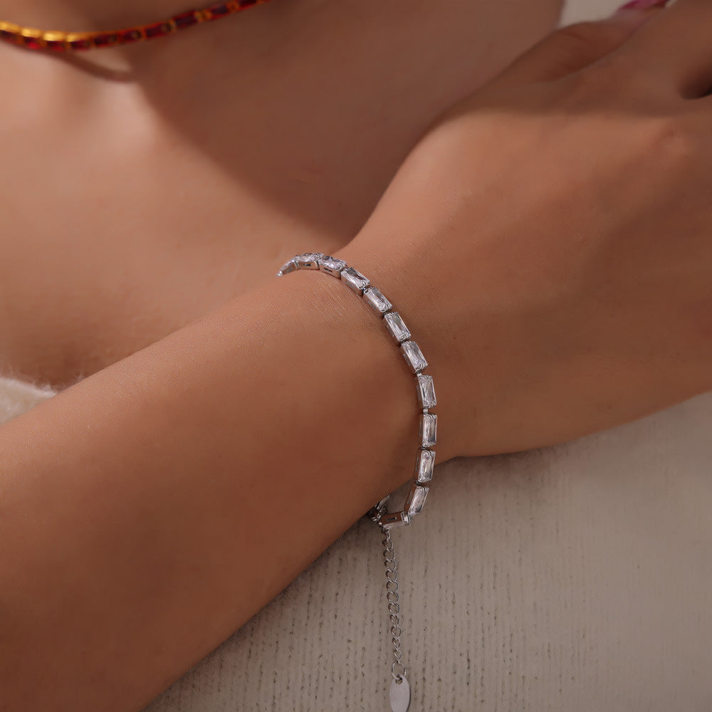 Pulseras de lujo con circonitas multicolores | Joyería llamativa