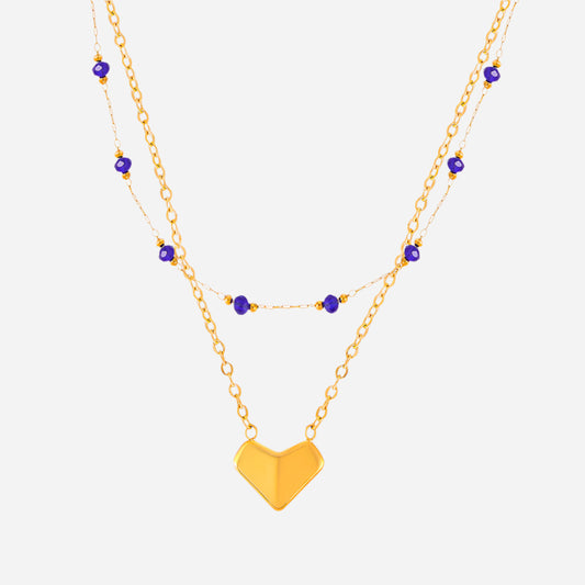 Collar de cuentas de piedra de cristal