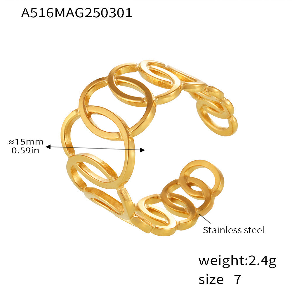 Anillo de oro apalancado Ripple