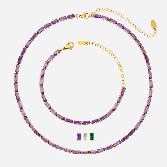 Pulsera de circonitas cristalinas