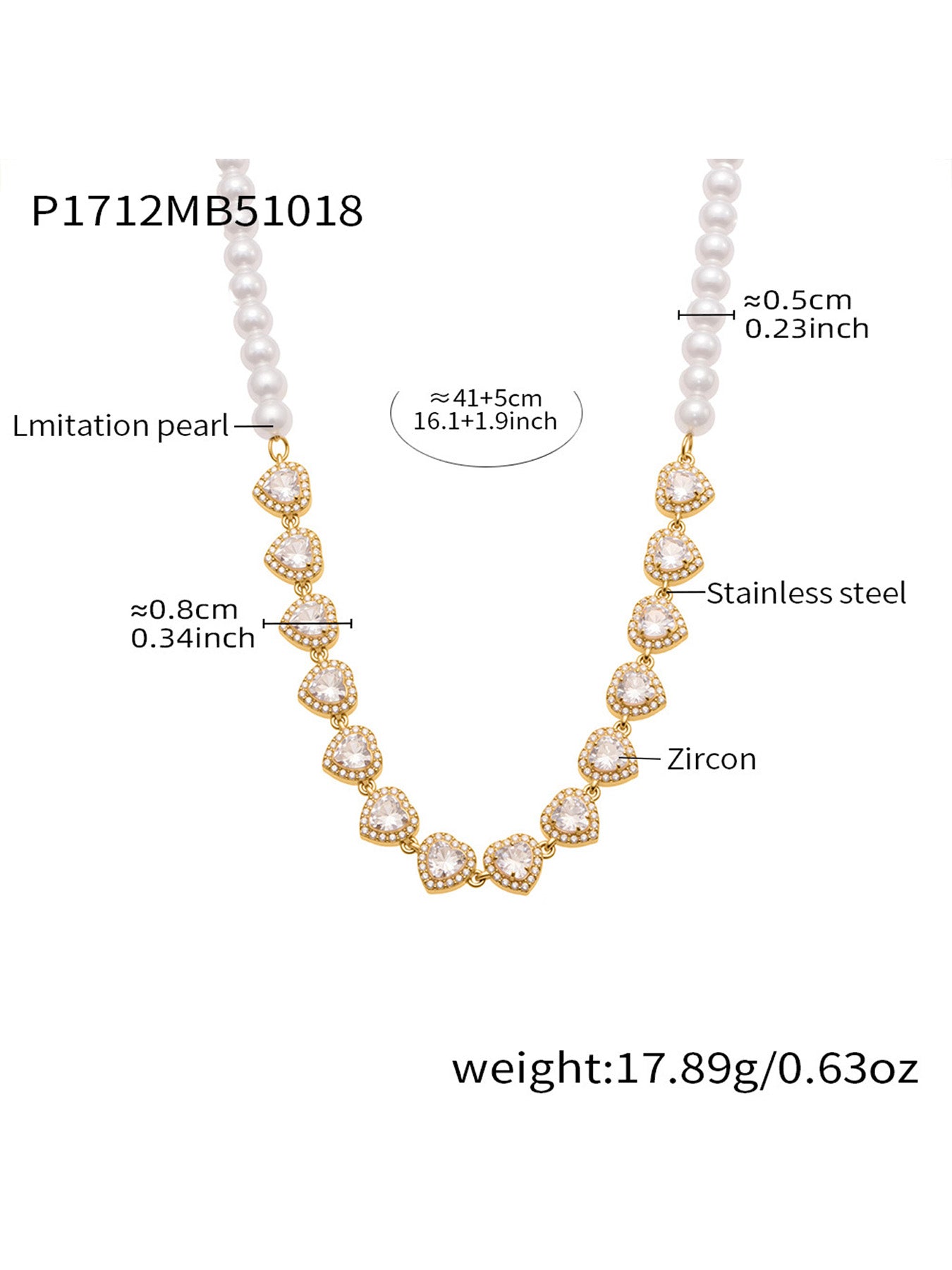 Collar Corona de Corazones