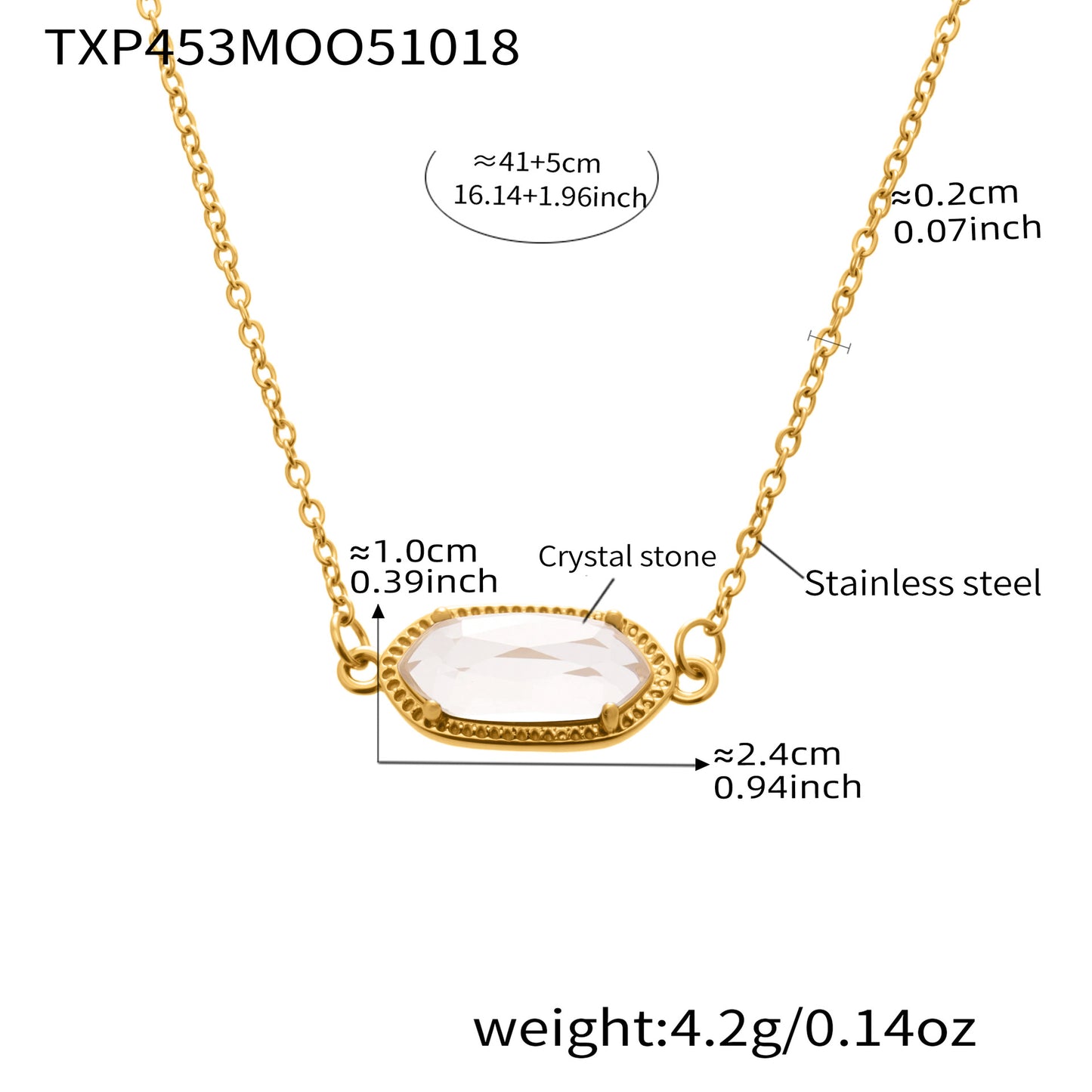 For The Unique Her Natural Crystal ClawSet Necklace (Unique)