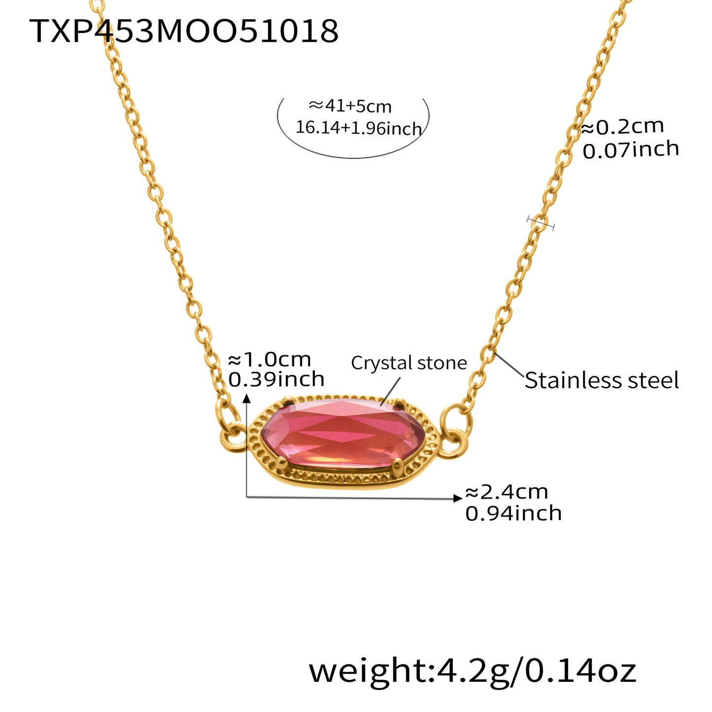 For The Unique Her Natural Crystal ClawSet Necklace (Unique)