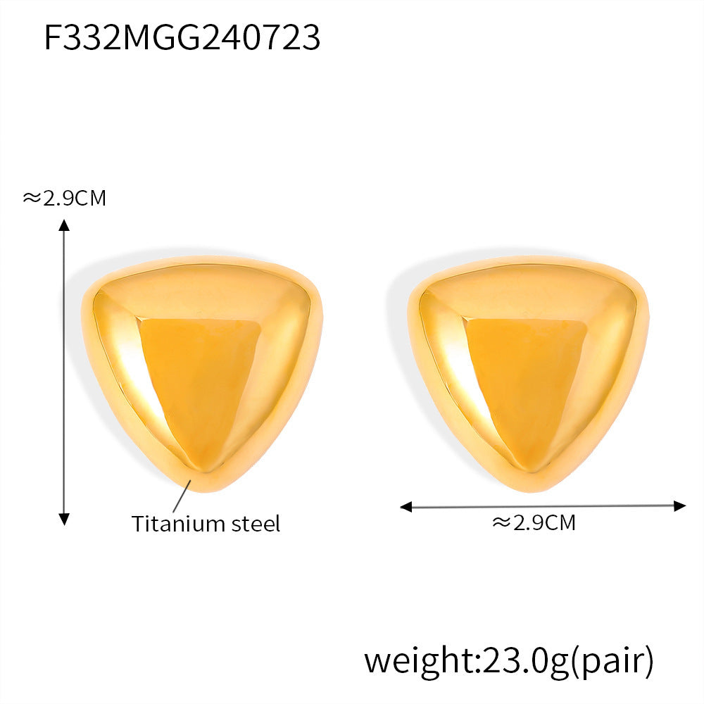 Pendientes geométricos triangulares lisos de acero inoxidable