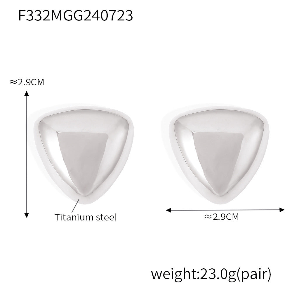 Pendientes geométricos triangulares lisos de acero inoxidable