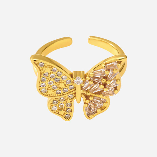 Anillos de cobre con forma de mariposa