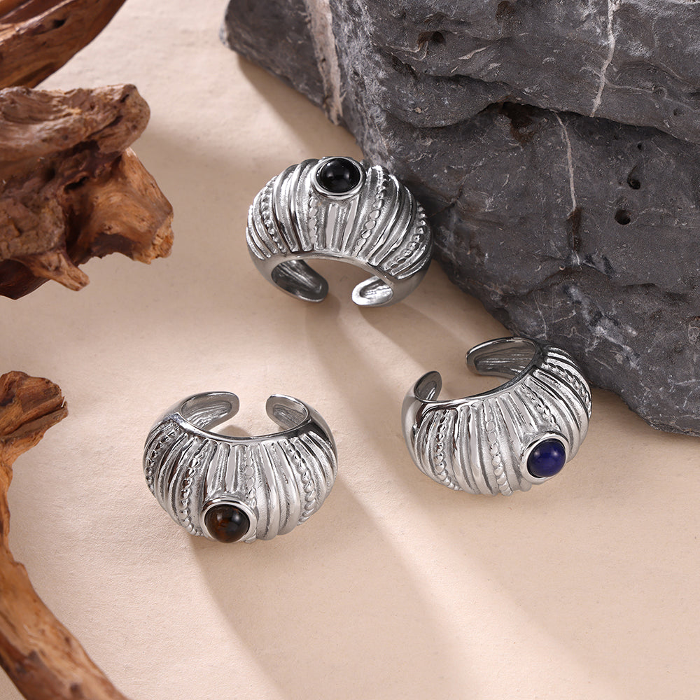 Anillos ajustables gruesos con diseño de industria pesada