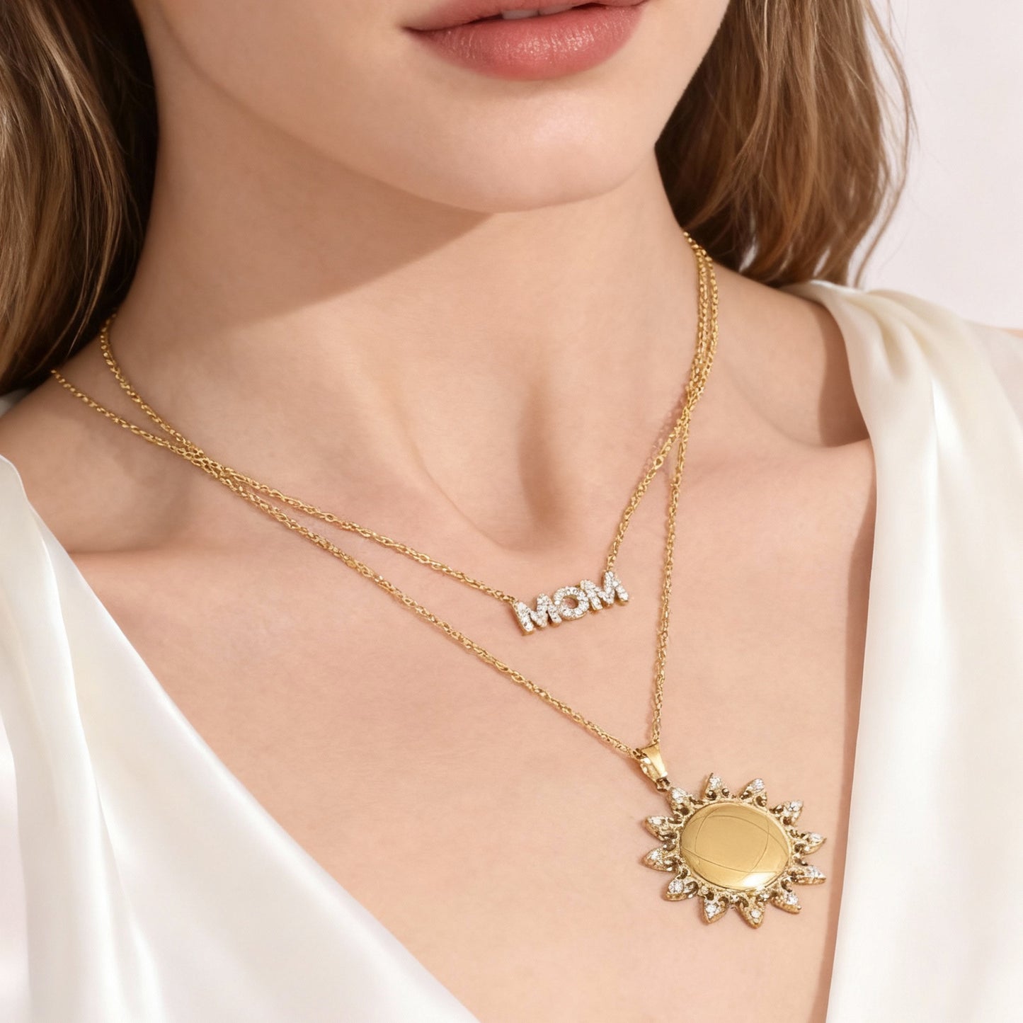 Sunflower Pendant Charm Necklaces