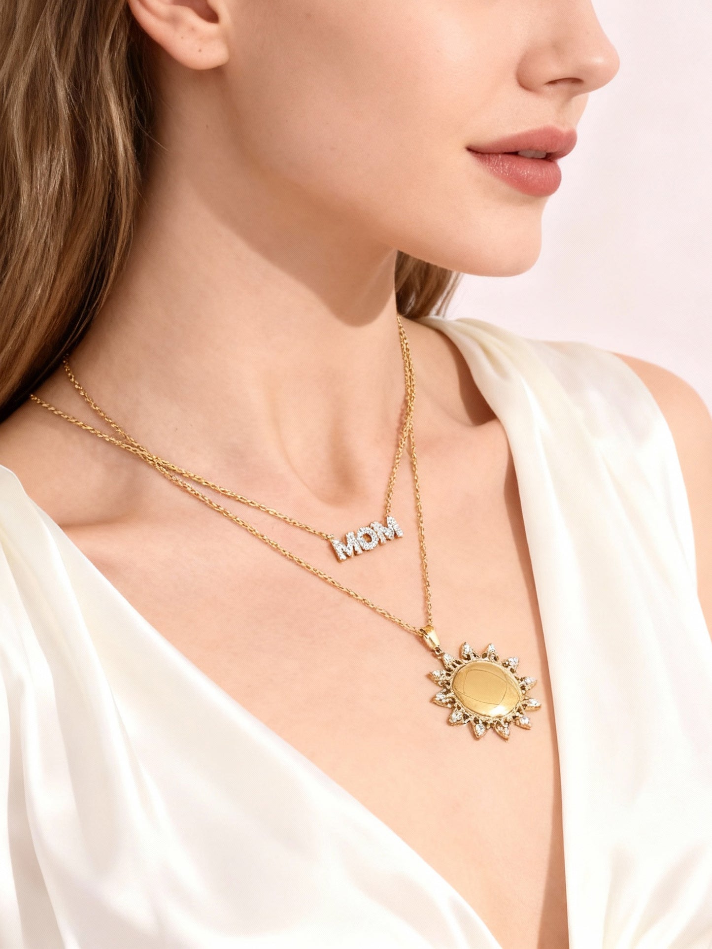 Sunflower Pendant Charm Necklaces