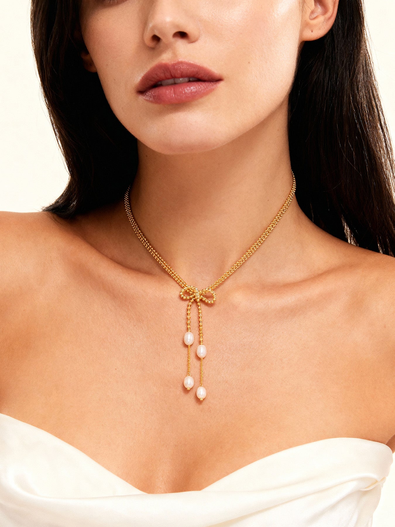 Tassel Freshwater Pearl Necklace | Stainless Steel Jewelry