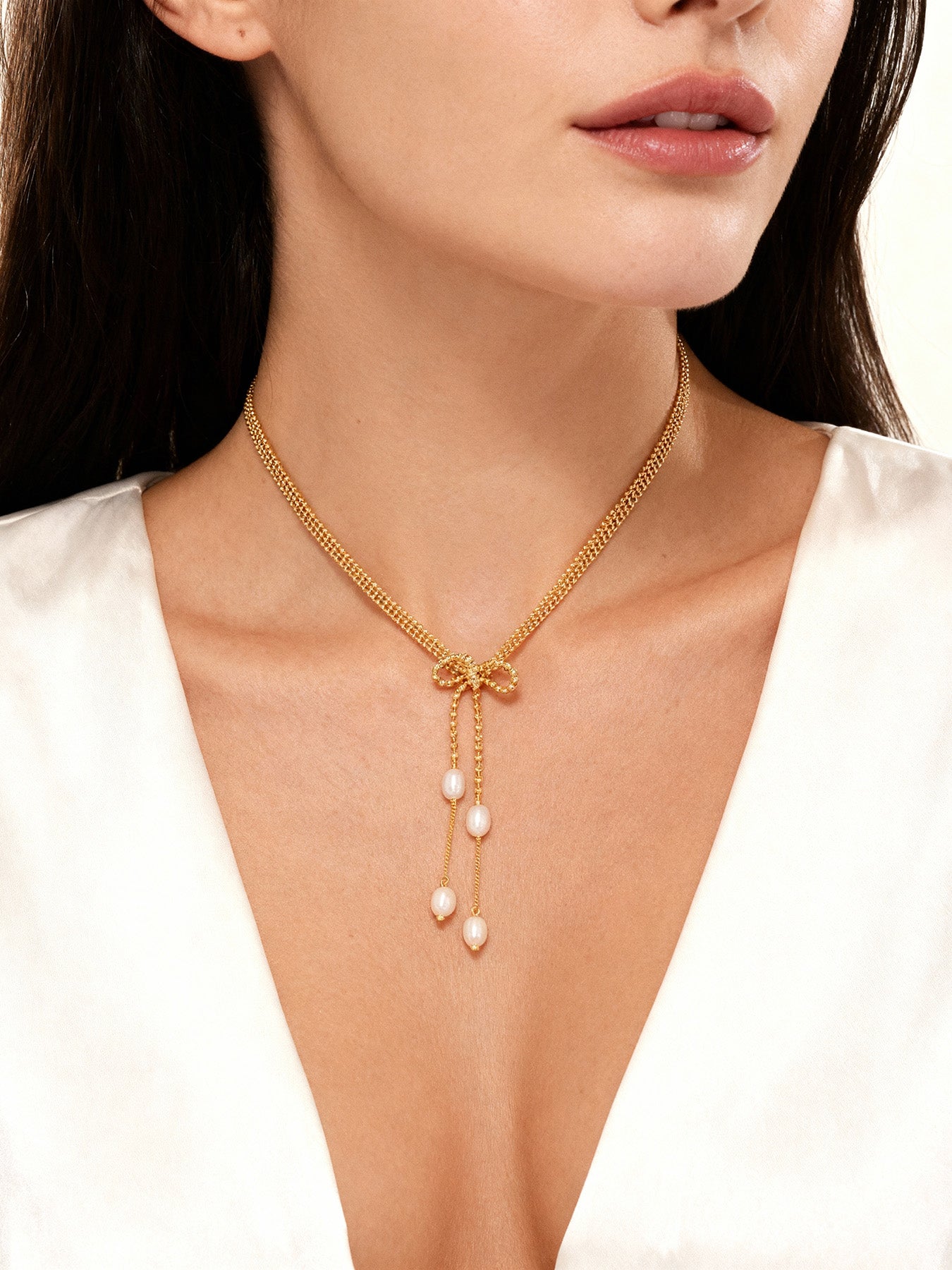 Tassel Freshwater Pearl Necklace | Stainless Steel Jewelry