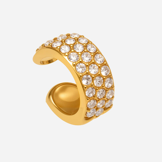 Pendientes ovalados con circonitas brillantes
