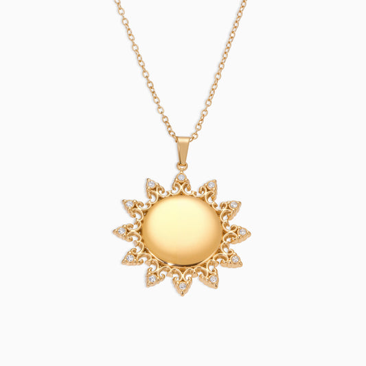Collar de girasol de acero inoxidable "Brillando como tú" (Shine Bright)