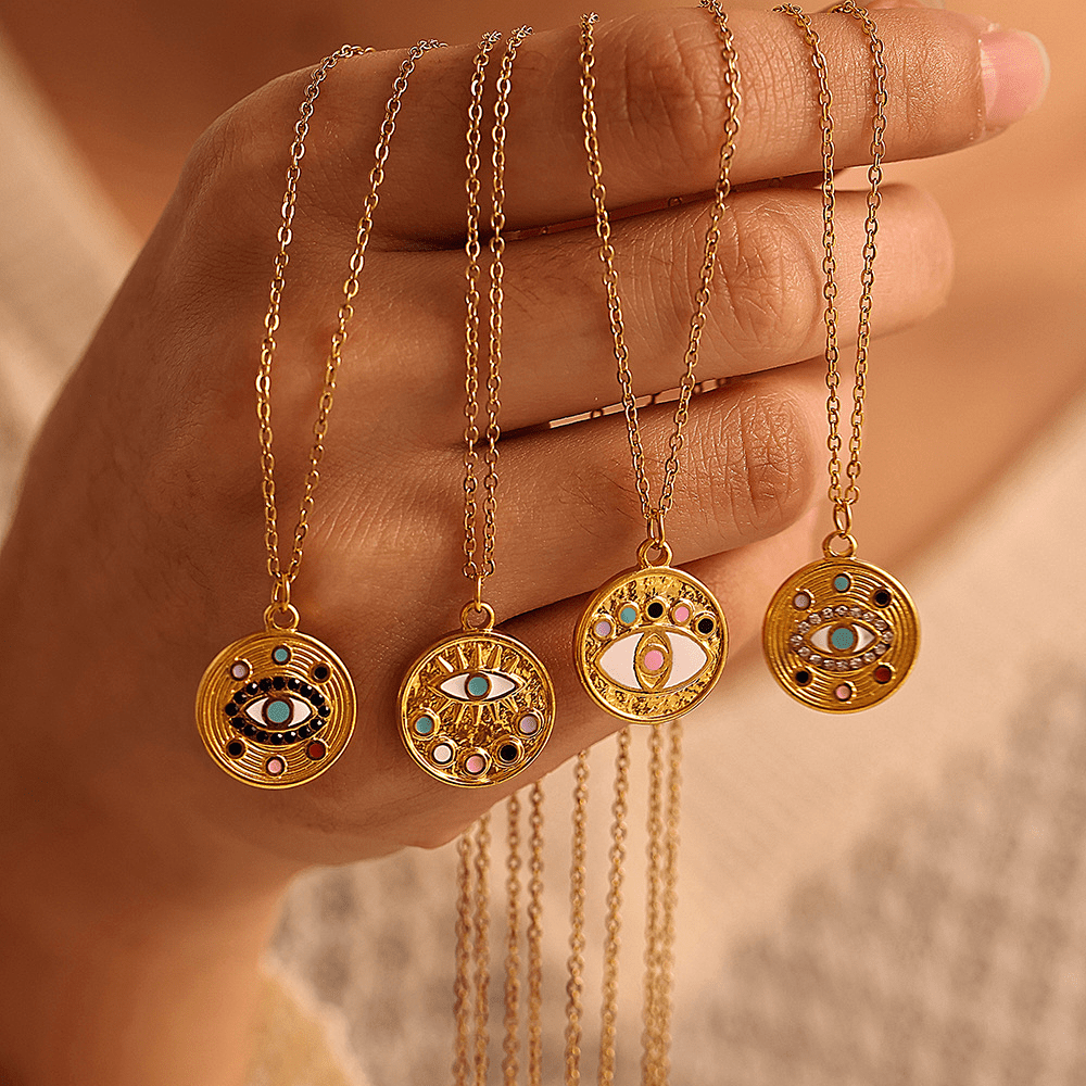 Guardian Eye Cubic Zirconia Chain Necklace