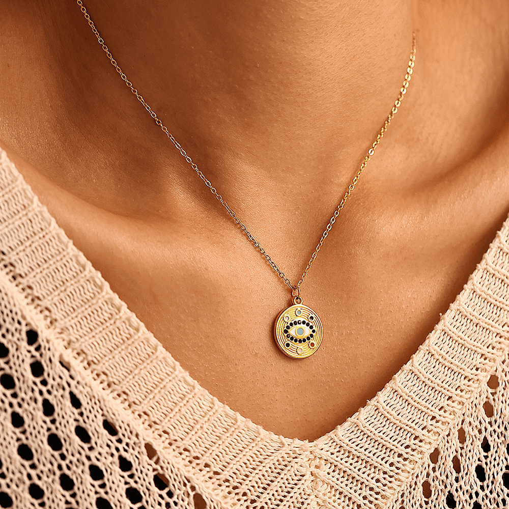 Guardian Eye Cubic Zirconia Chain Necklace
