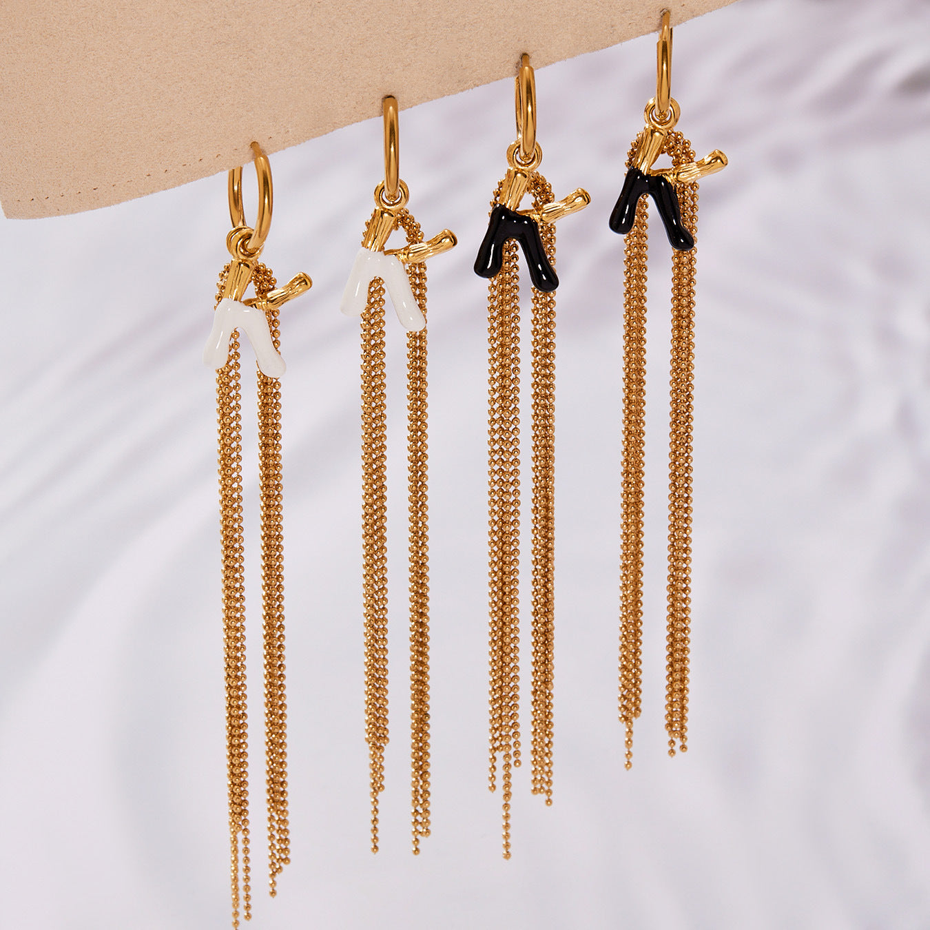 High-end tassel letter K name earrings